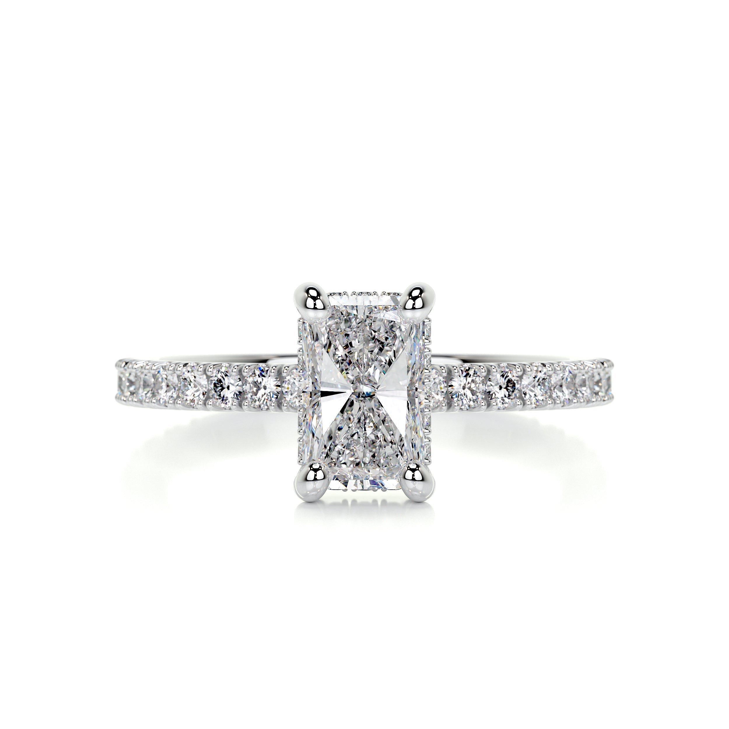 Deborah Elongated Diamond Engagement Ring -Platinum (RTS)