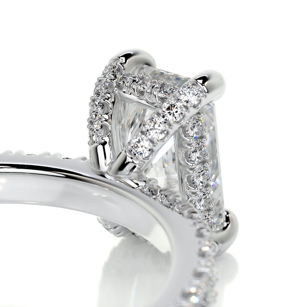 Deborah Elongated Diamond Engagement Ring -Platinum (RTS)