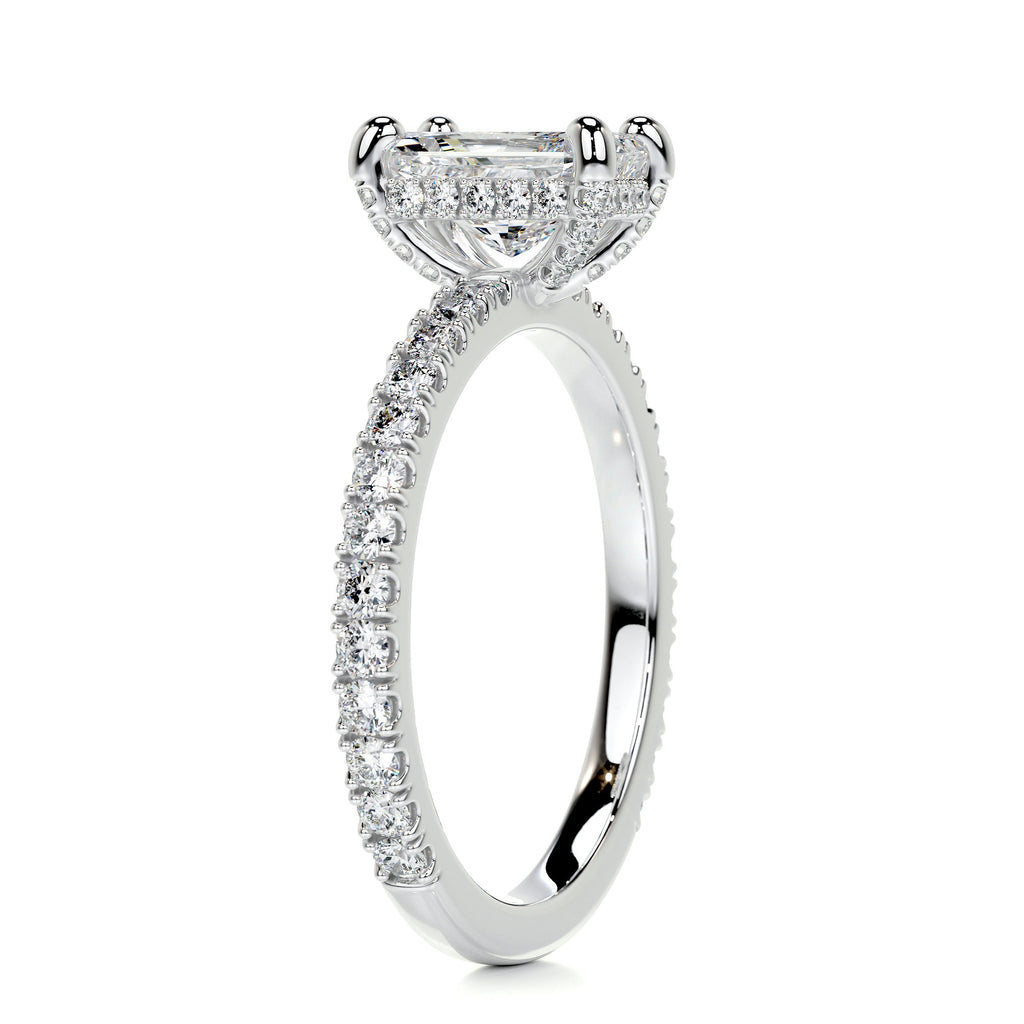 Deborah Elongated Diamond Engagement Ring -Platinum (RTS)