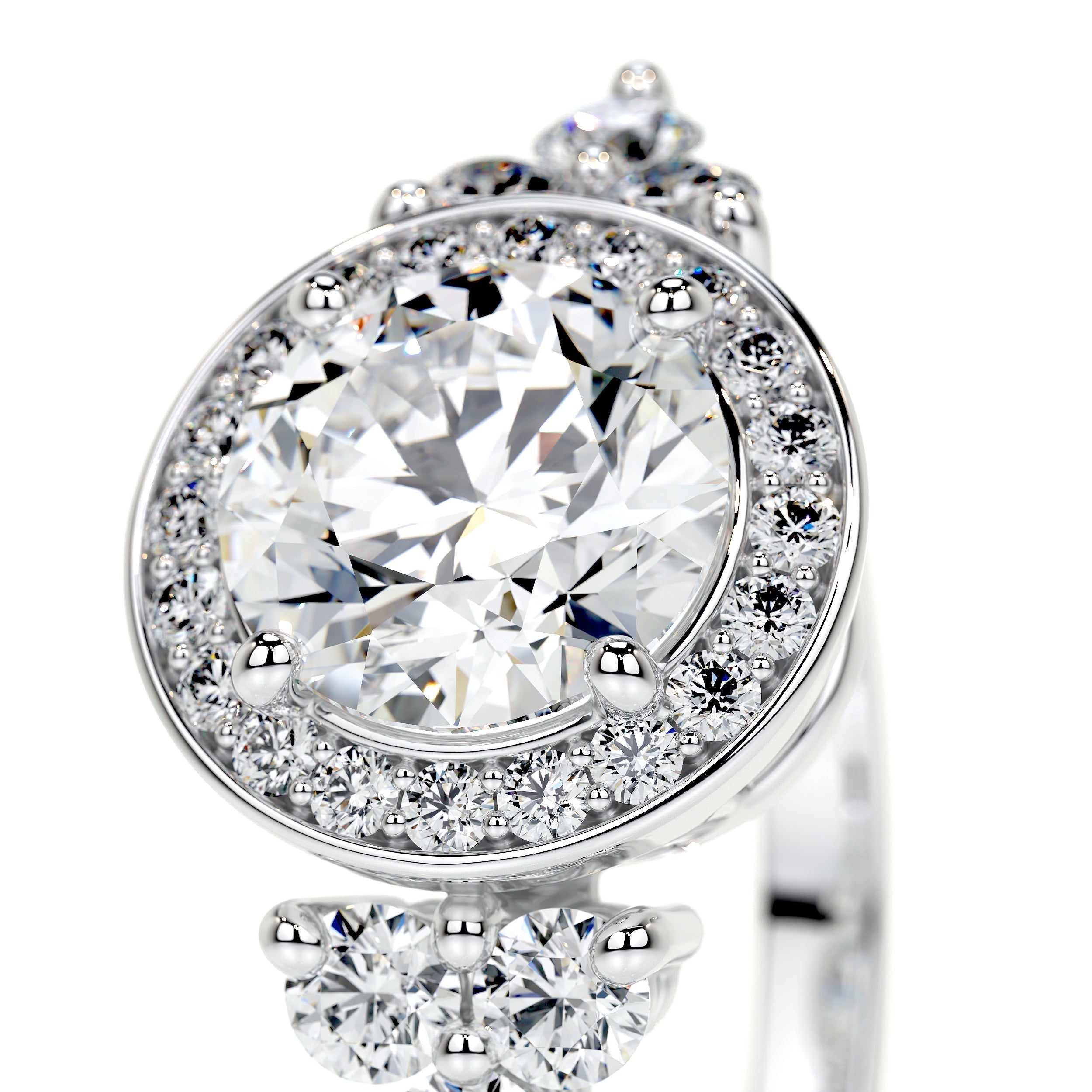 Ivy Vintage Lab Grown Diamond Ring -14K White Gold (RTS)