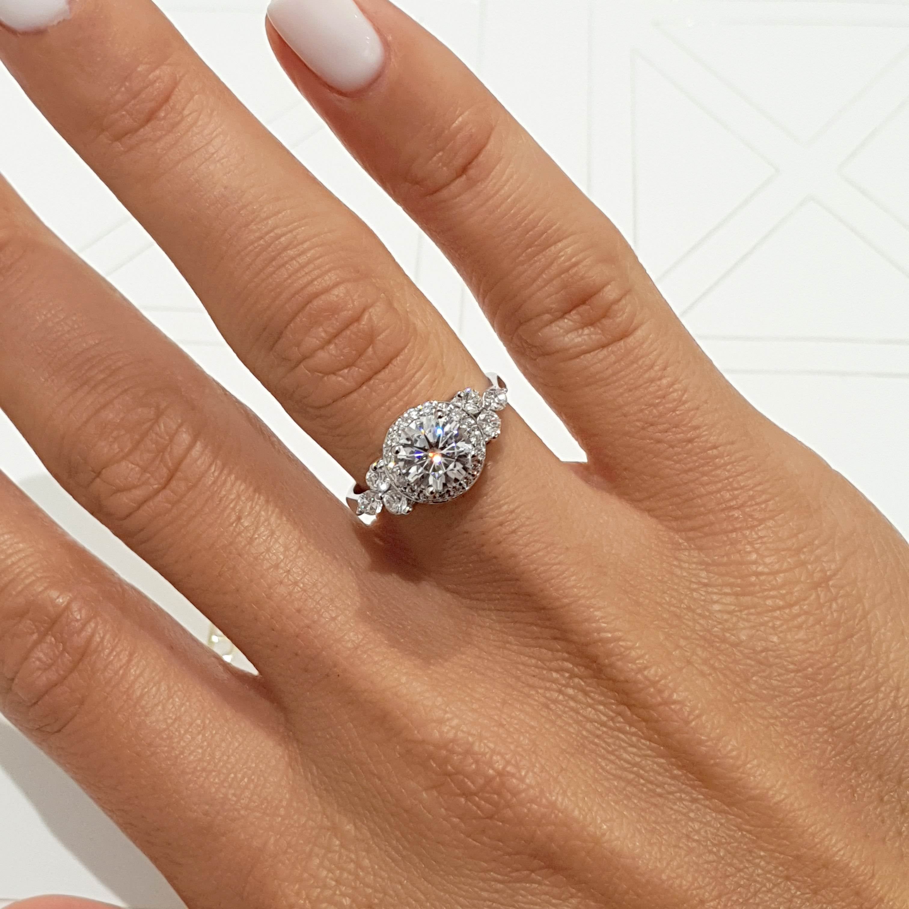 Ivy Vintage Lab Grown Diamond Ring -14K White Gold (RTS)