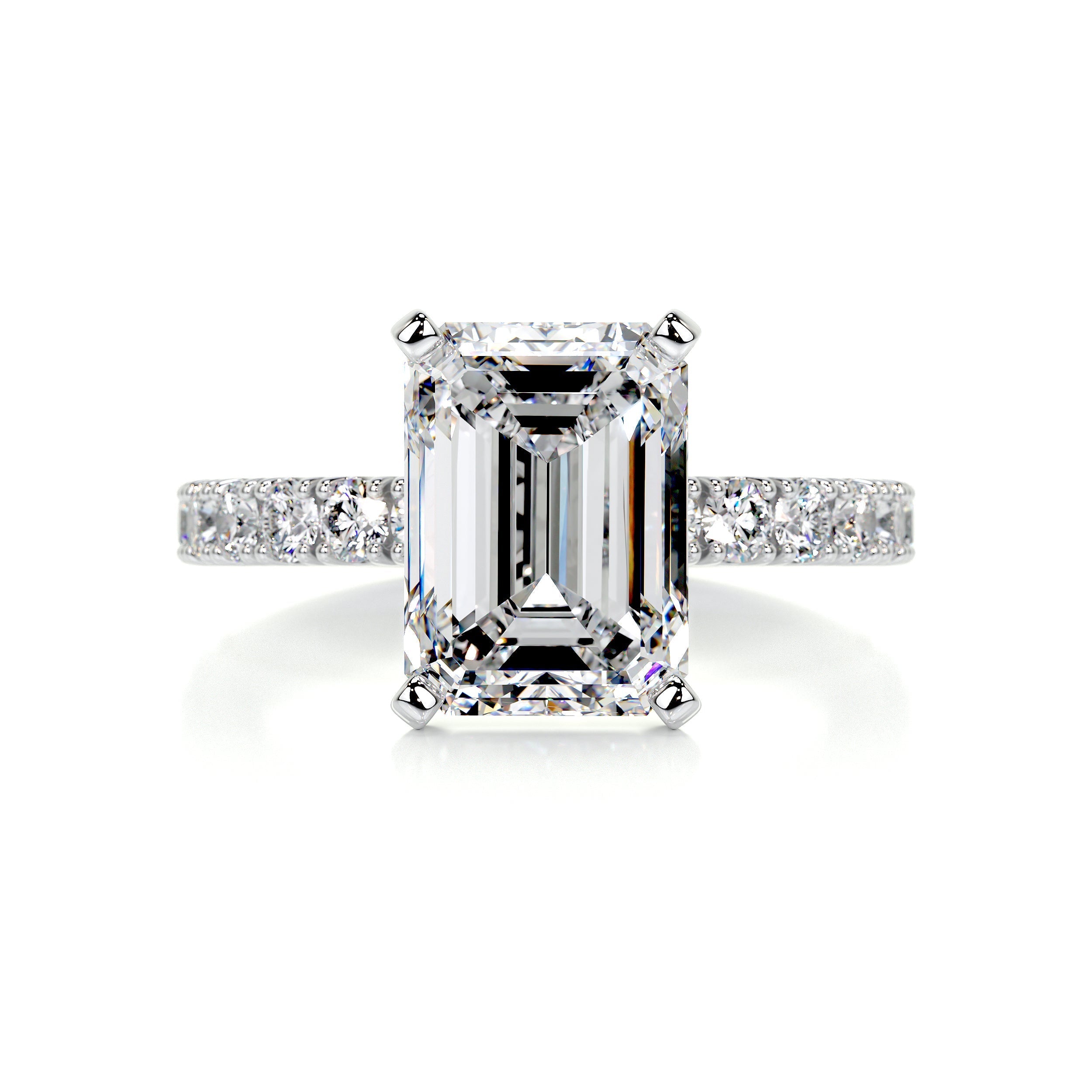 Royal Diamond Engagement Ring -14K White Gold (RTS)