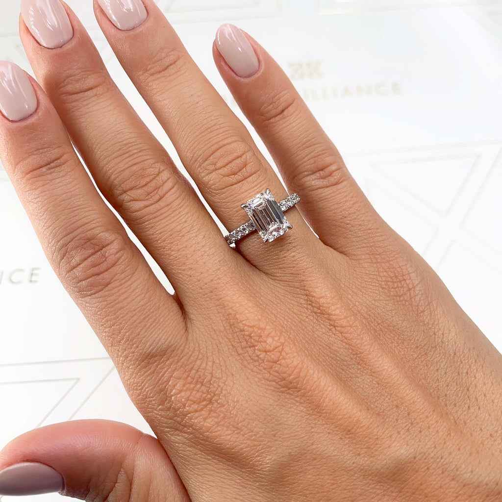 Royal Diamond Engagement Ring -14K White Gold (RTS)