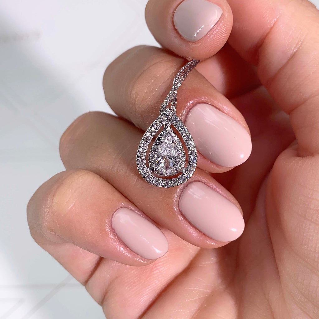Averi Lab Grown Diamond Pendant -14K White Gold (RTS)