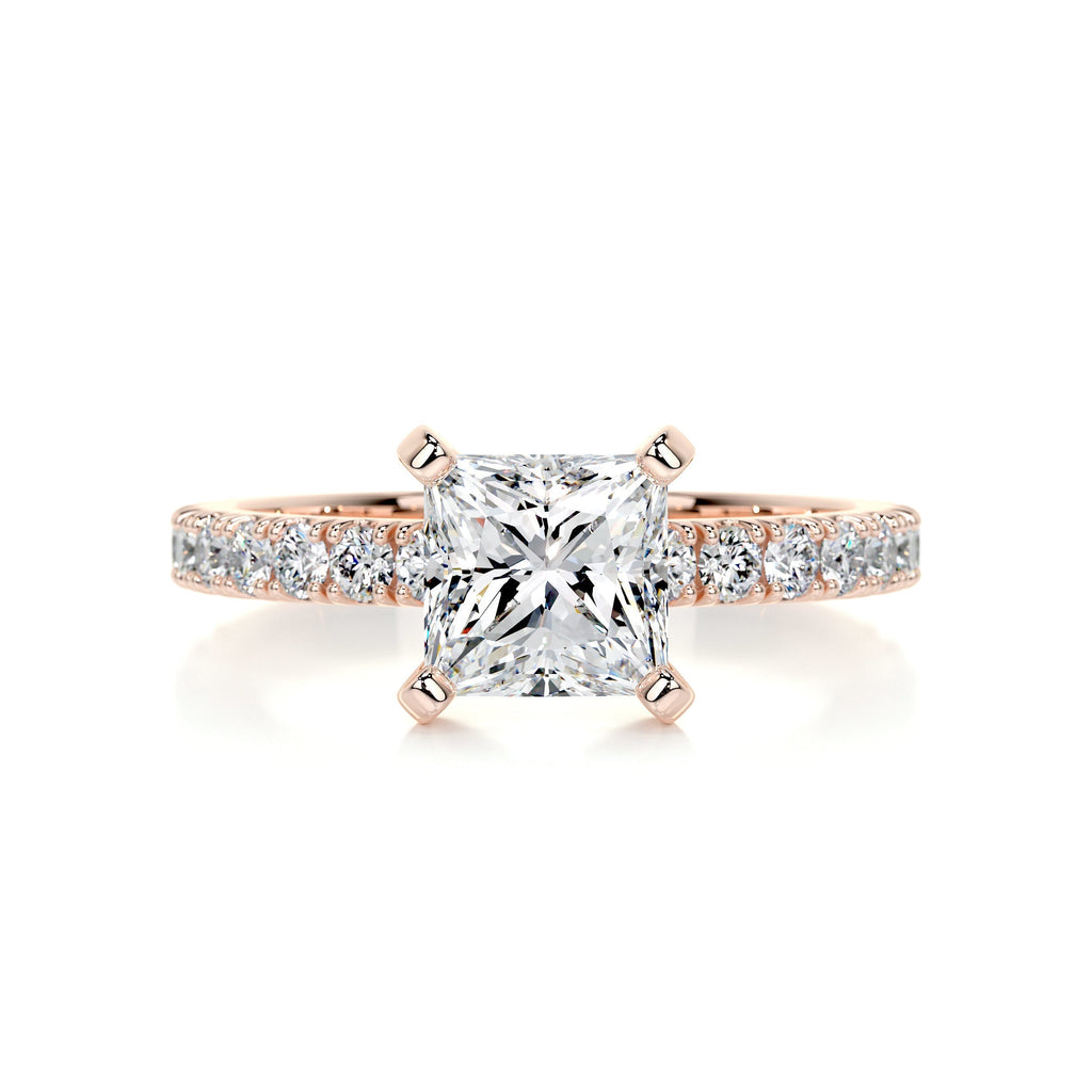 Blair Moissanite & Diamond Ring -14K Rose Gold (RTS)