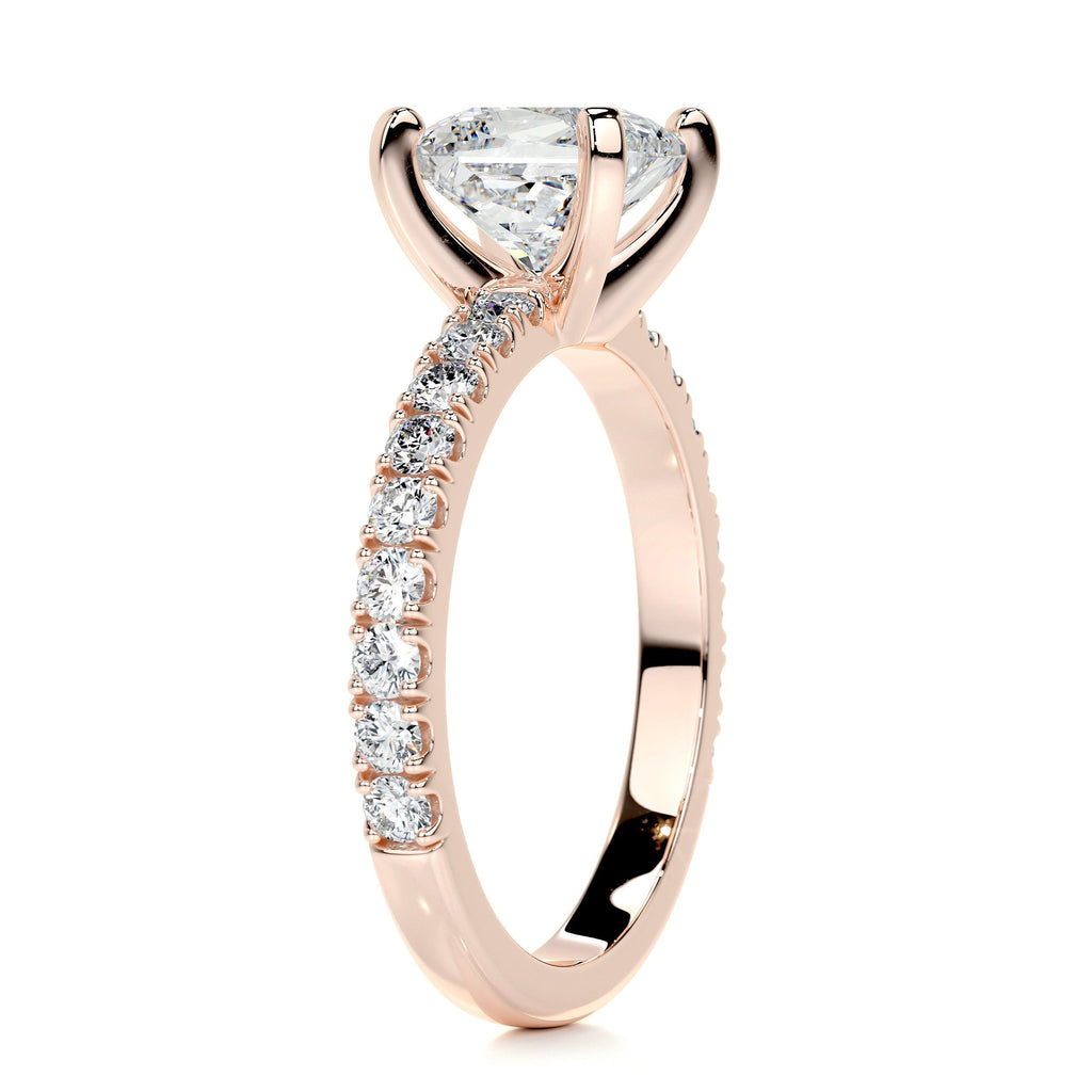 Blair Moissanite & Diamond Ring -14K Rose Gold (RTS)