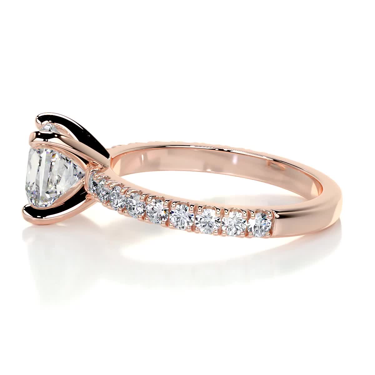 Blair Moissanite & Diamond Ring -14K Rose Gold (RTS)