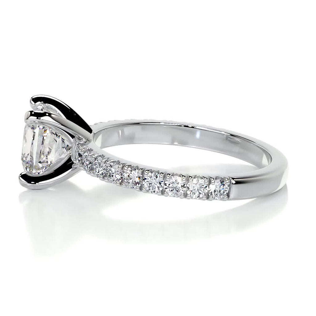 Blair Moissanite & Diamond Ring -14K White Gold (RTS)