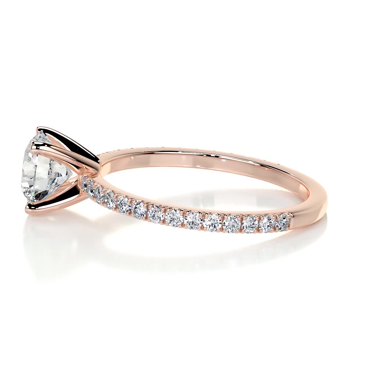 Stephanie Lab Grown Diamond Ring -14K Rose Gold (RTS)