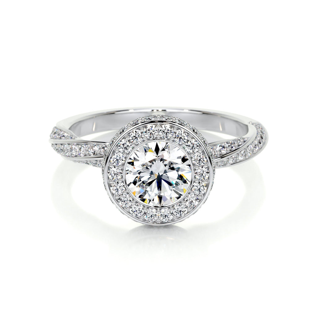 Sarina Lab Grown Diamond Ring -14K White Gold (RTS)
