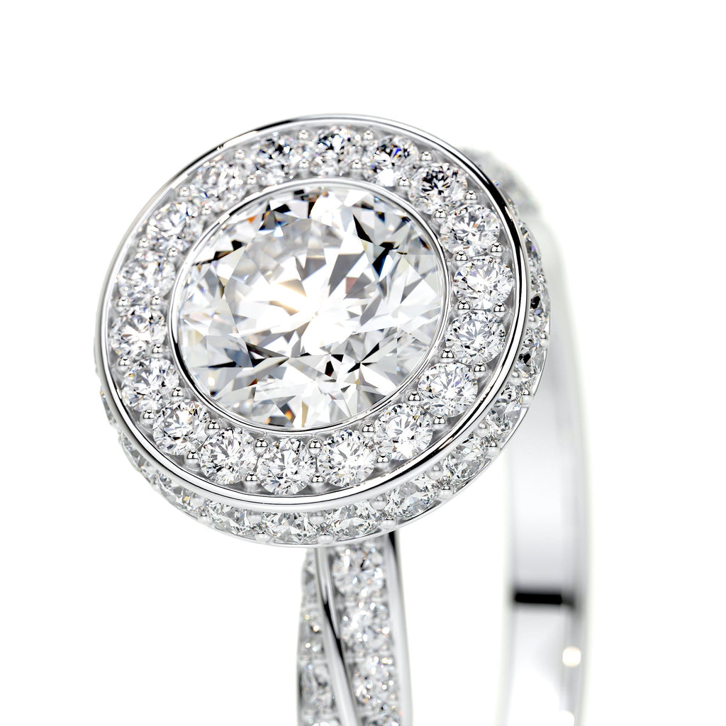 Sarina Lab Grown Diamond Ring -14K White Gold (RTS)