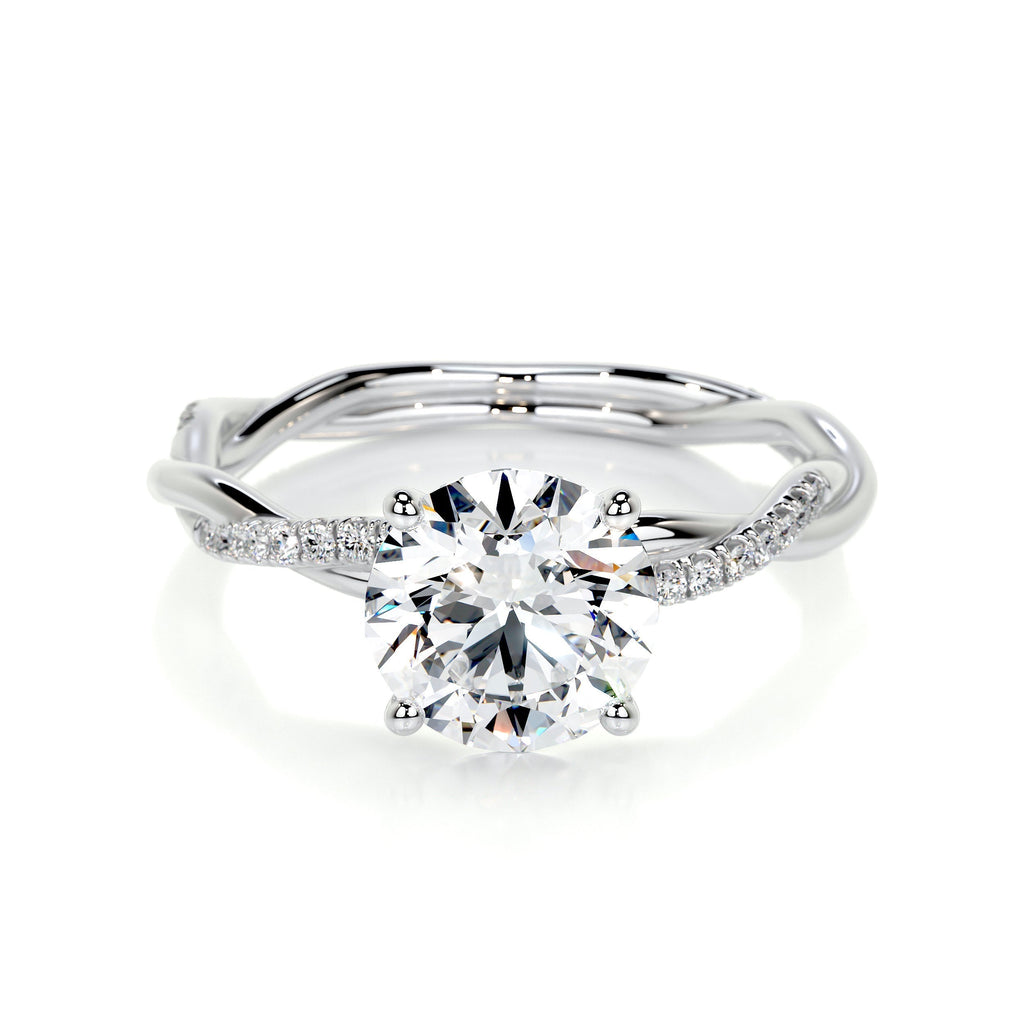 Crystal Lab Grown Diamond Ring -14K White Gold (RTS)