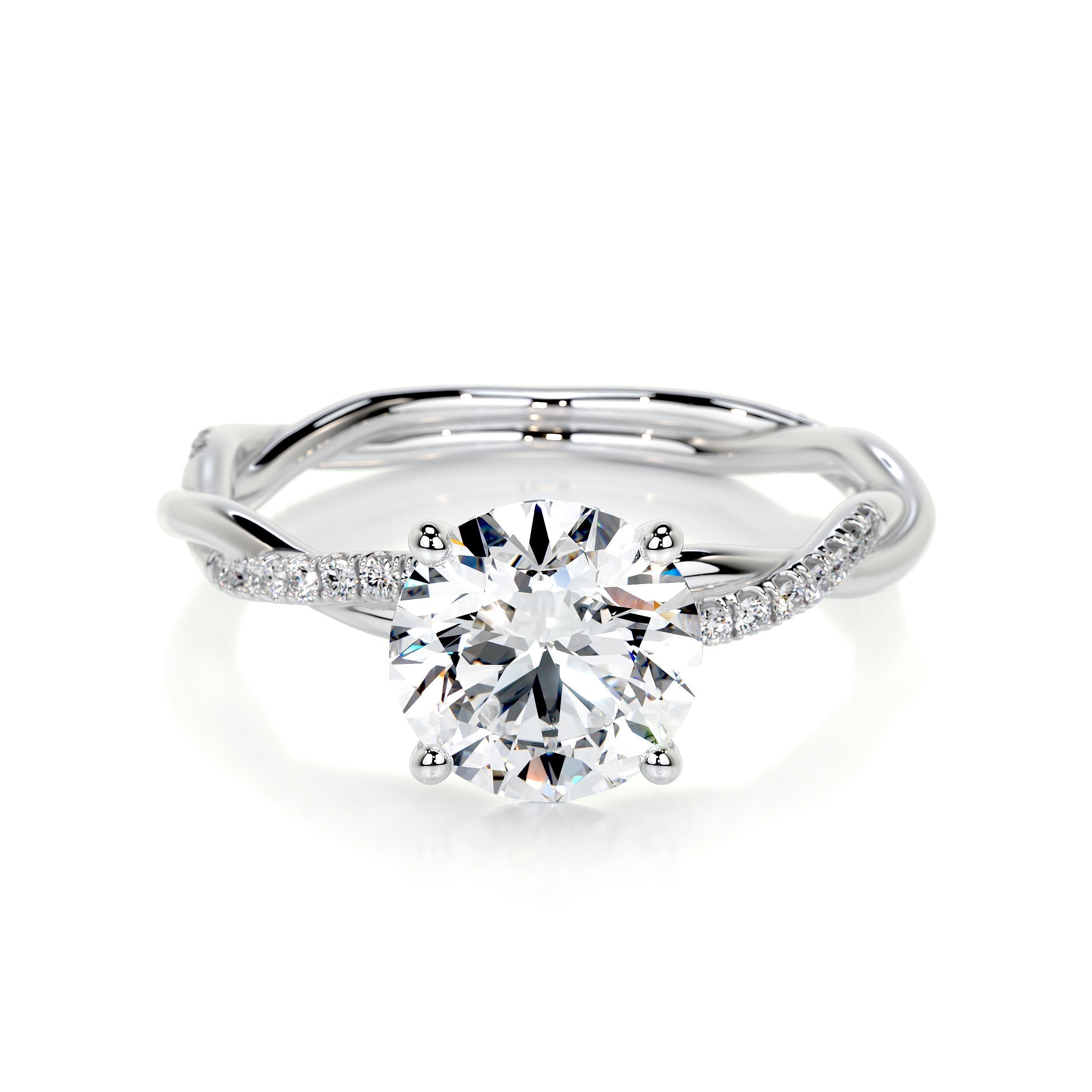 Crystal Lab Grown Diamond Ring -14K White Gold (RTS)