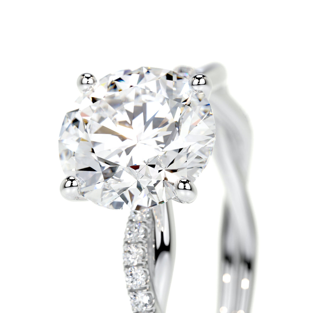 Crystal Lab Grown Diamond Ring -14K White Gold (RTS)