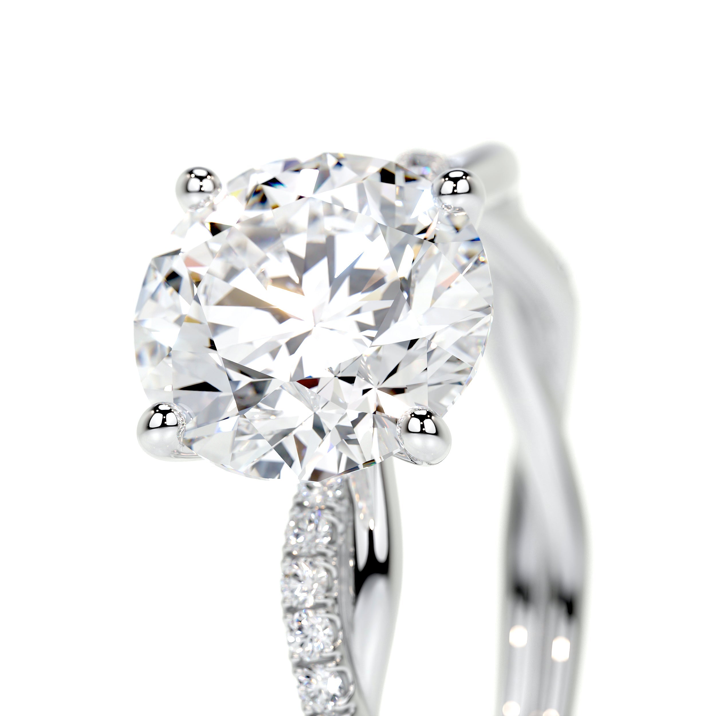 Crystal Lab Grown Diamond Ring -14K White Gold (RTS)