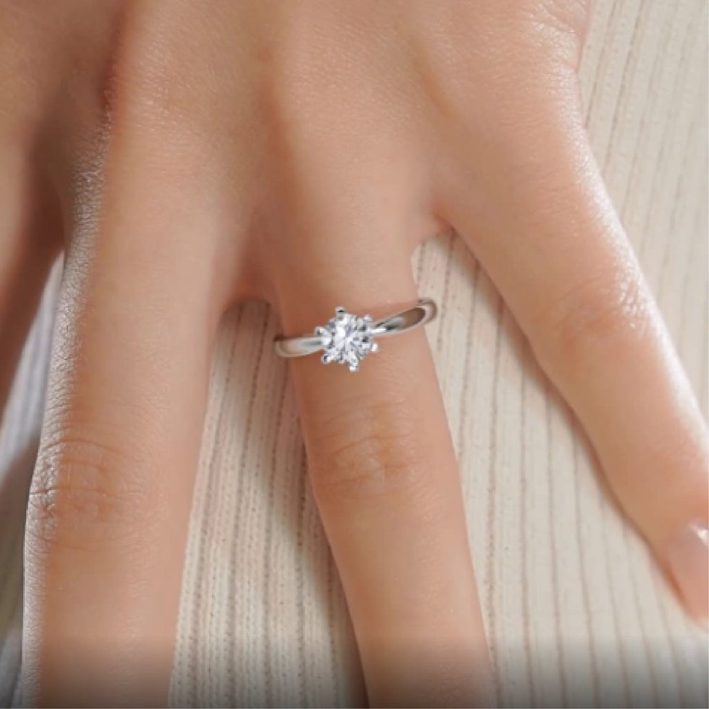 Diana Lab Grown Diamond Ring -14K White Gold (RTS)