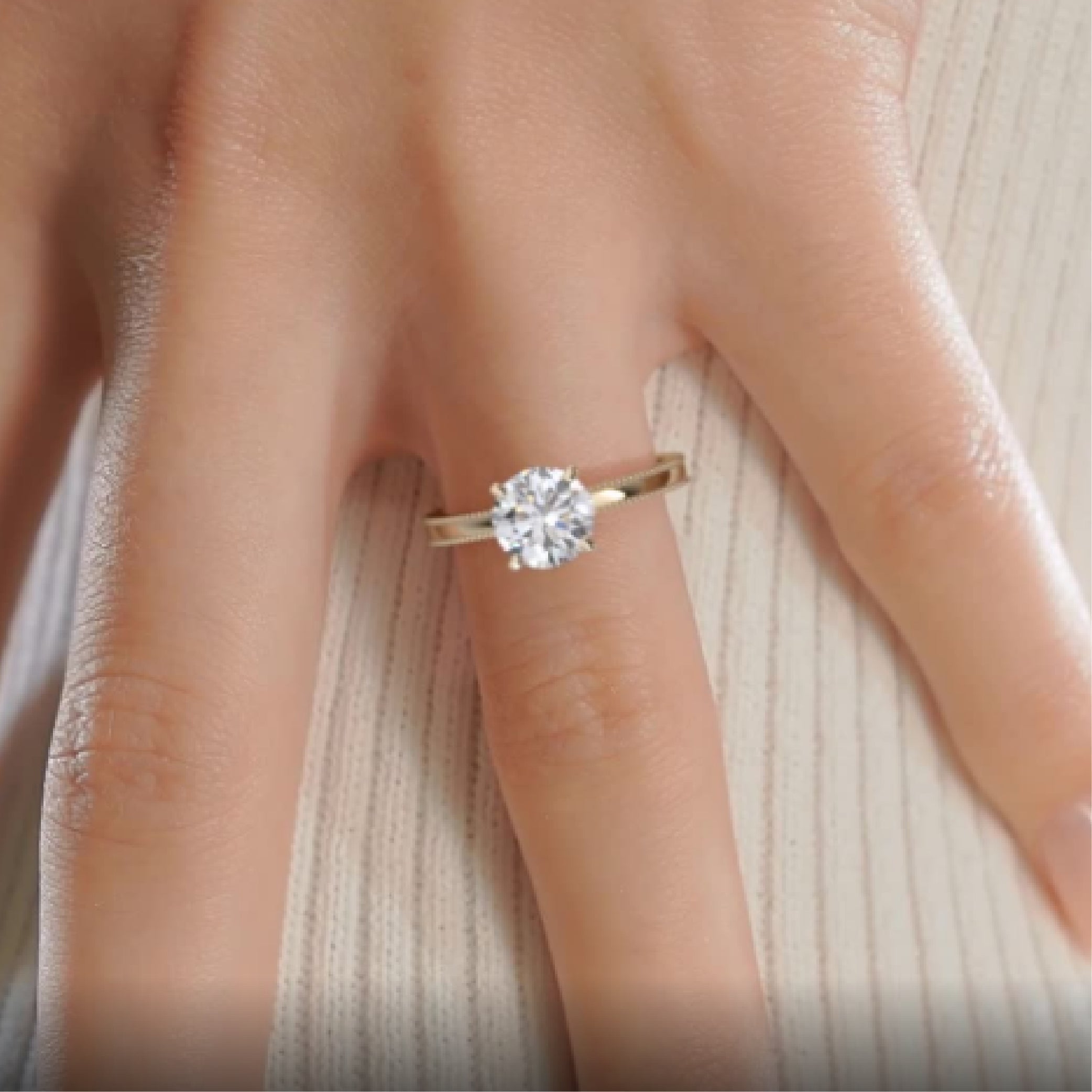 Charlie Lab Grown Diamond Ring -18K Yellow Gold (RTS)