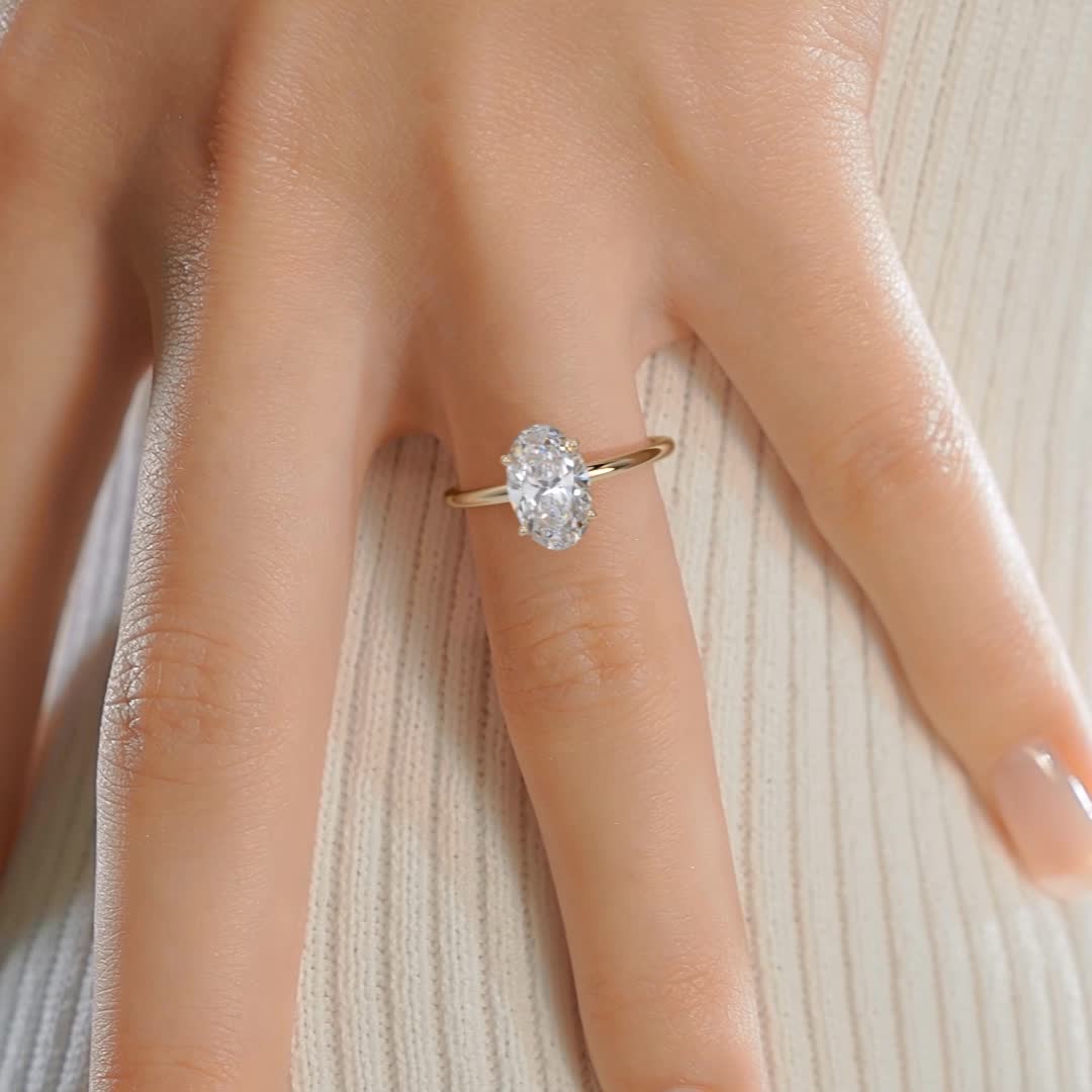 Adaline Lab Grown Diamond Ring -18K Yellow Gold (RTS)