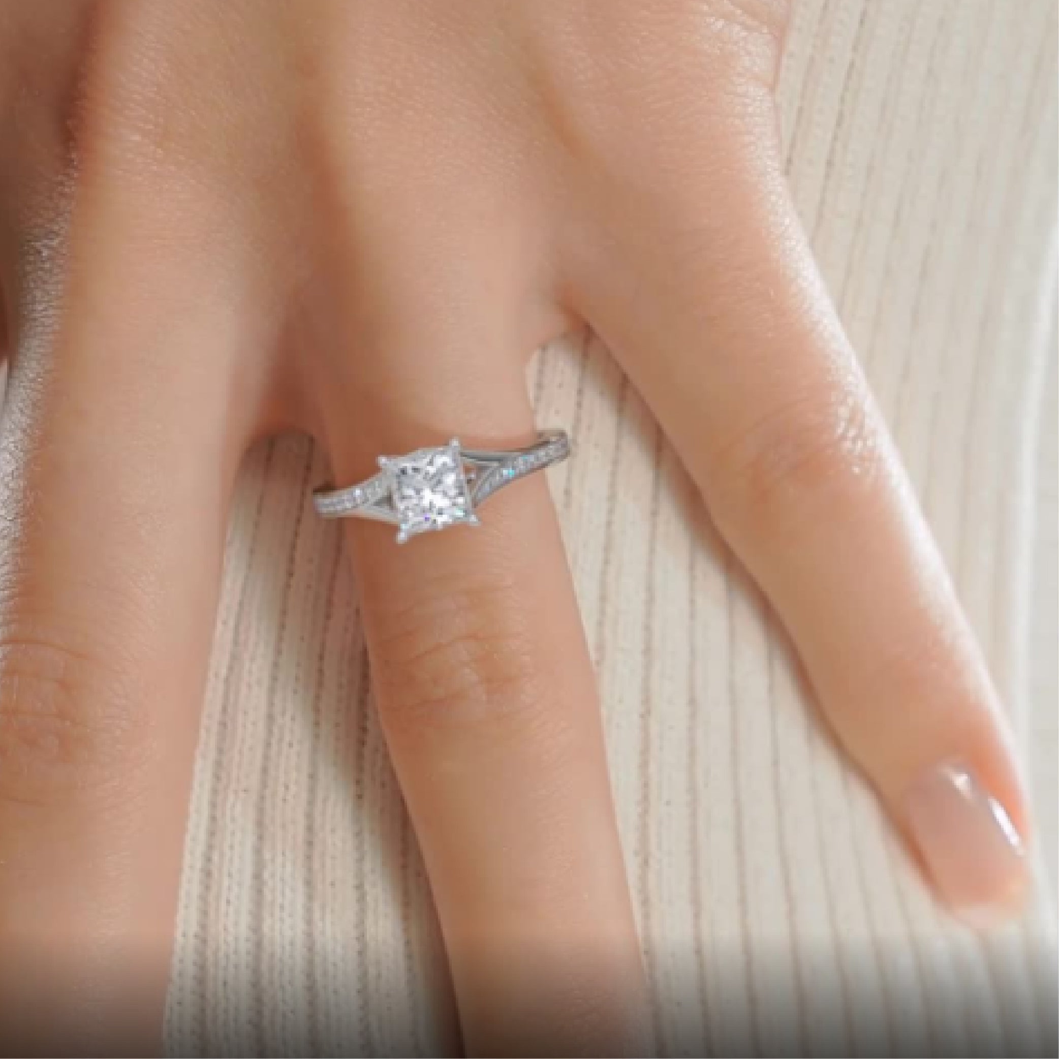 Alexandria Diamond Engagement Ring -Platinum (RTS)