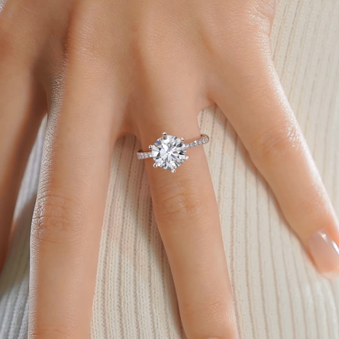 Samantha Lab Grown Diamond Ring -14K Rose Gold (RTS)