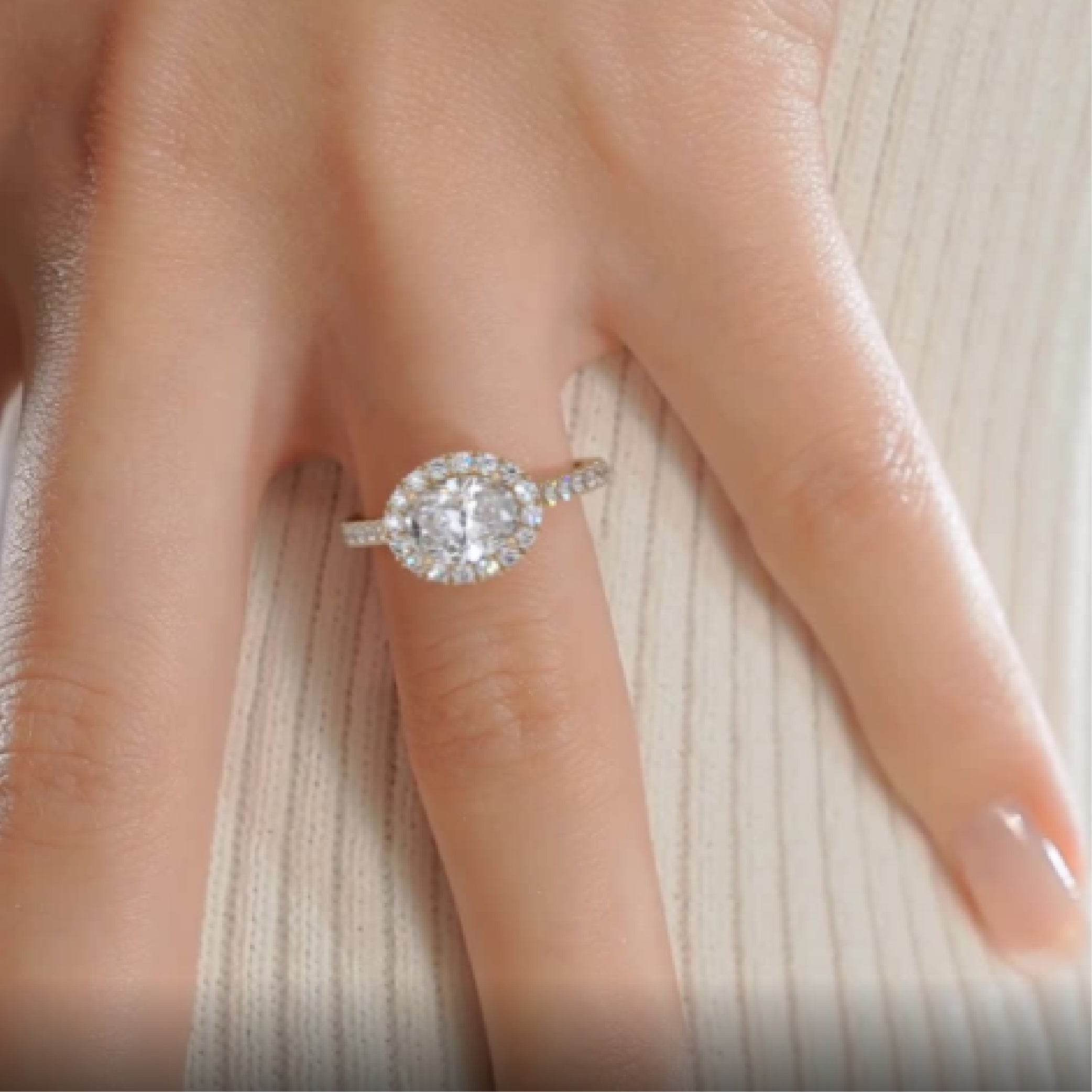 Alessandra Lab Grown Diamond Ring -18K Yellow Gold (RTS)