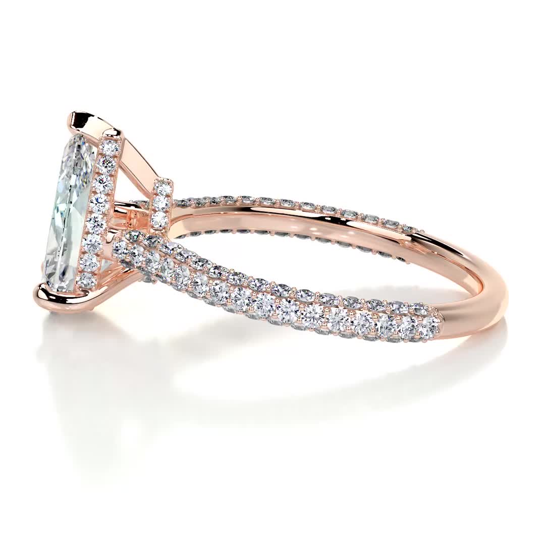 Nakia Lab Grown Diamond Ring -14K Rose Gold (RTS)