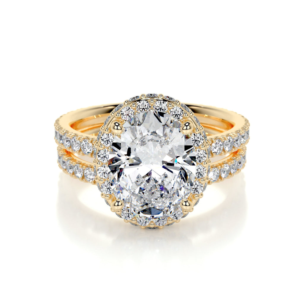 Lara Moissanite Bridal Set -18K Yellow Gold (RTS)