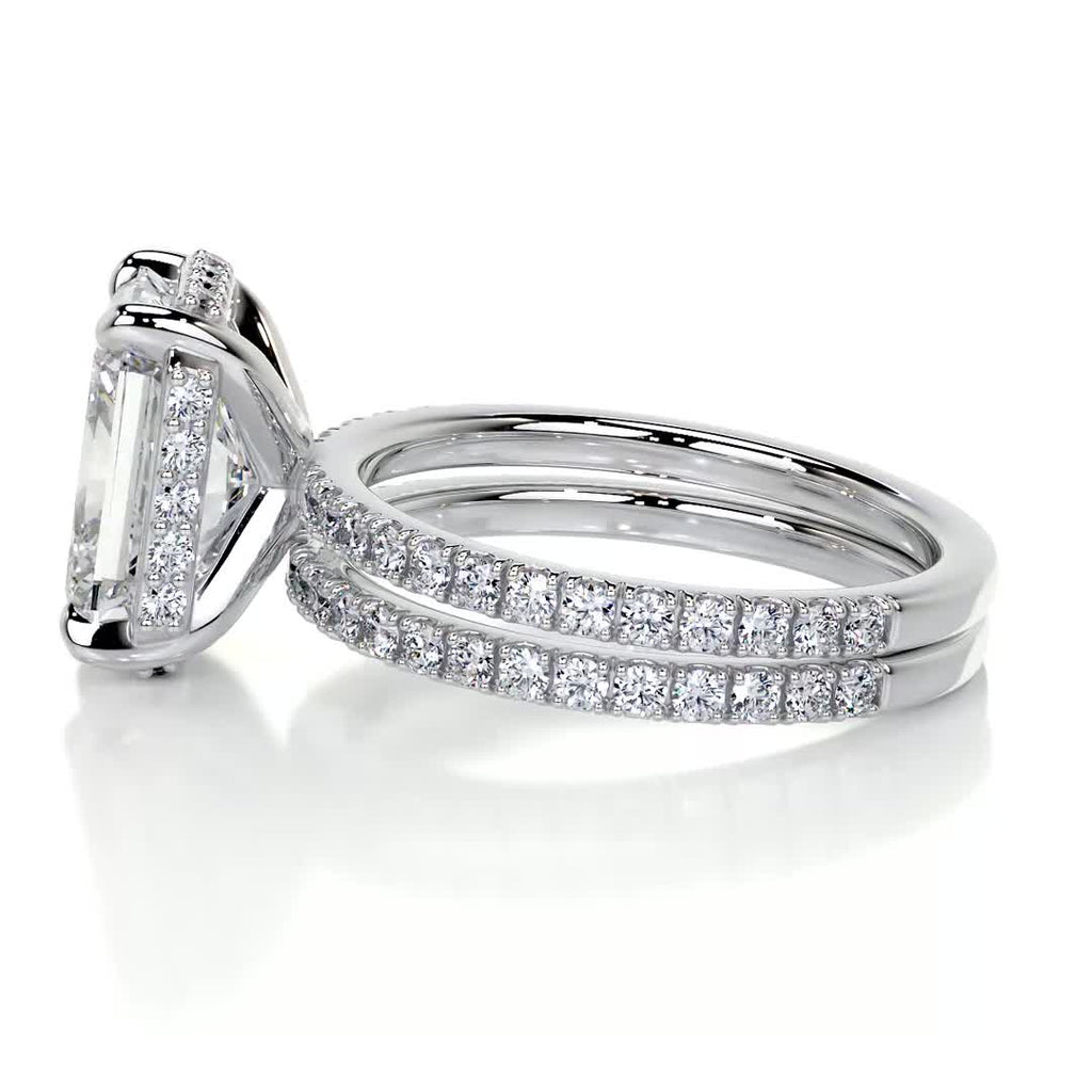 Luna Lab Grown Diamond Bridal Set -14K White Gold (RTS)