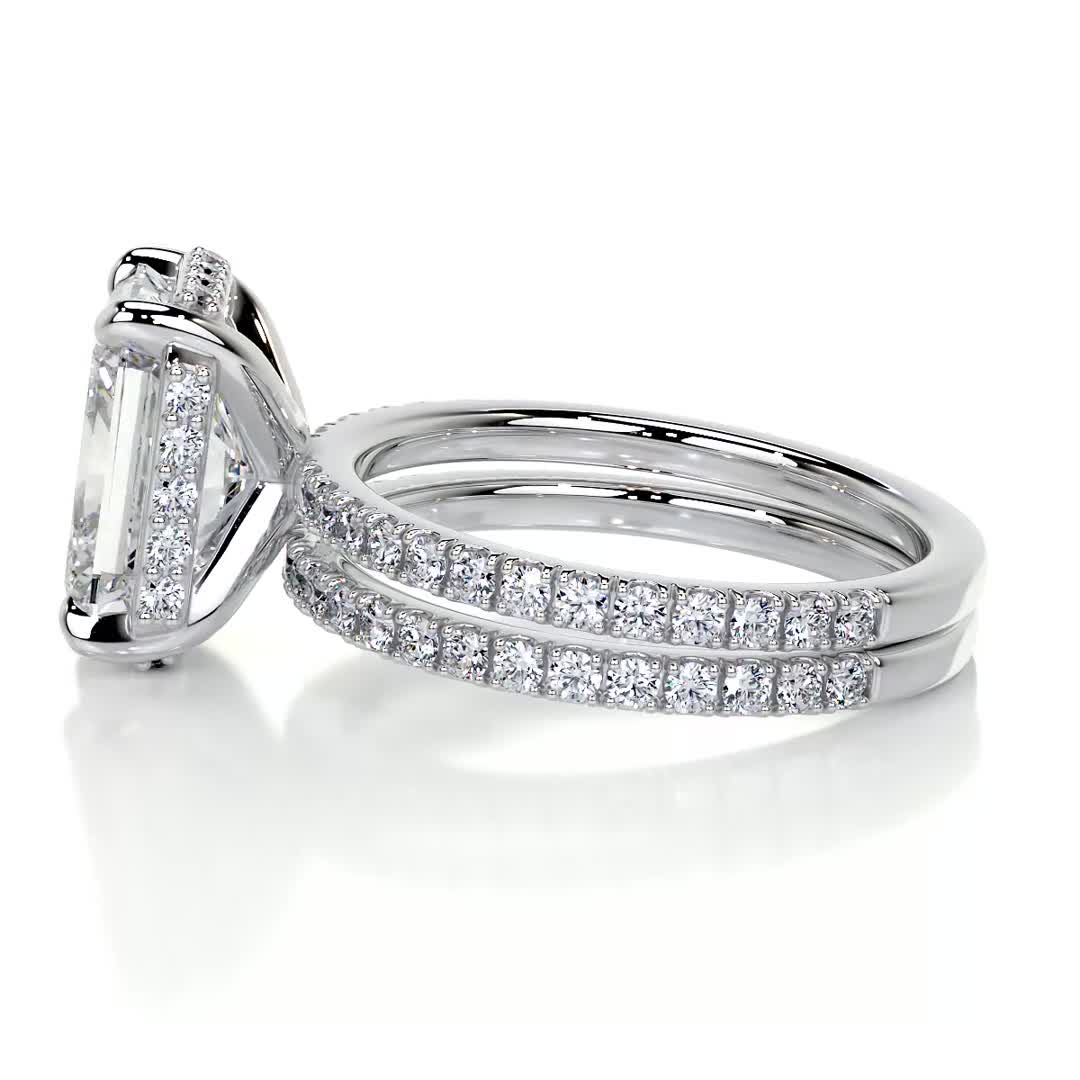 Luna Lab Grown Diamond Bridal Set -14K White Gold (RTS)