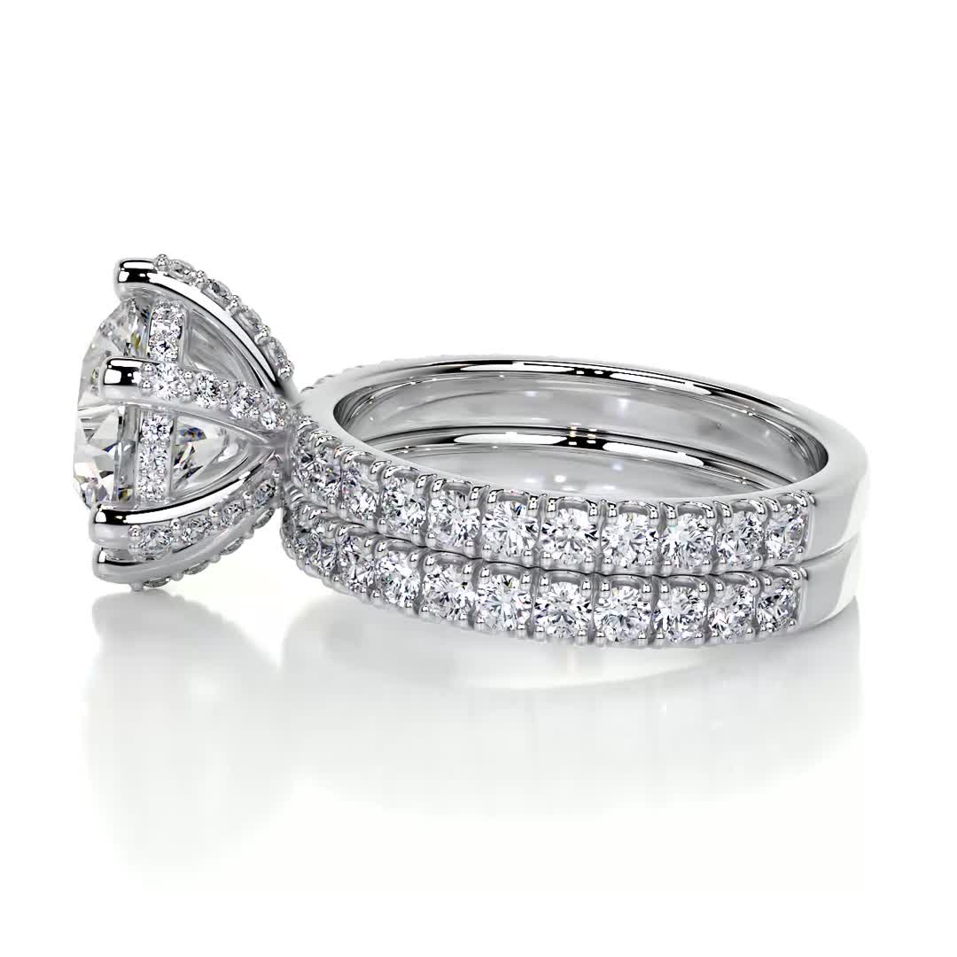 Paris Lab Grown Diamond Bridal Set -14K White Gold (RTS)