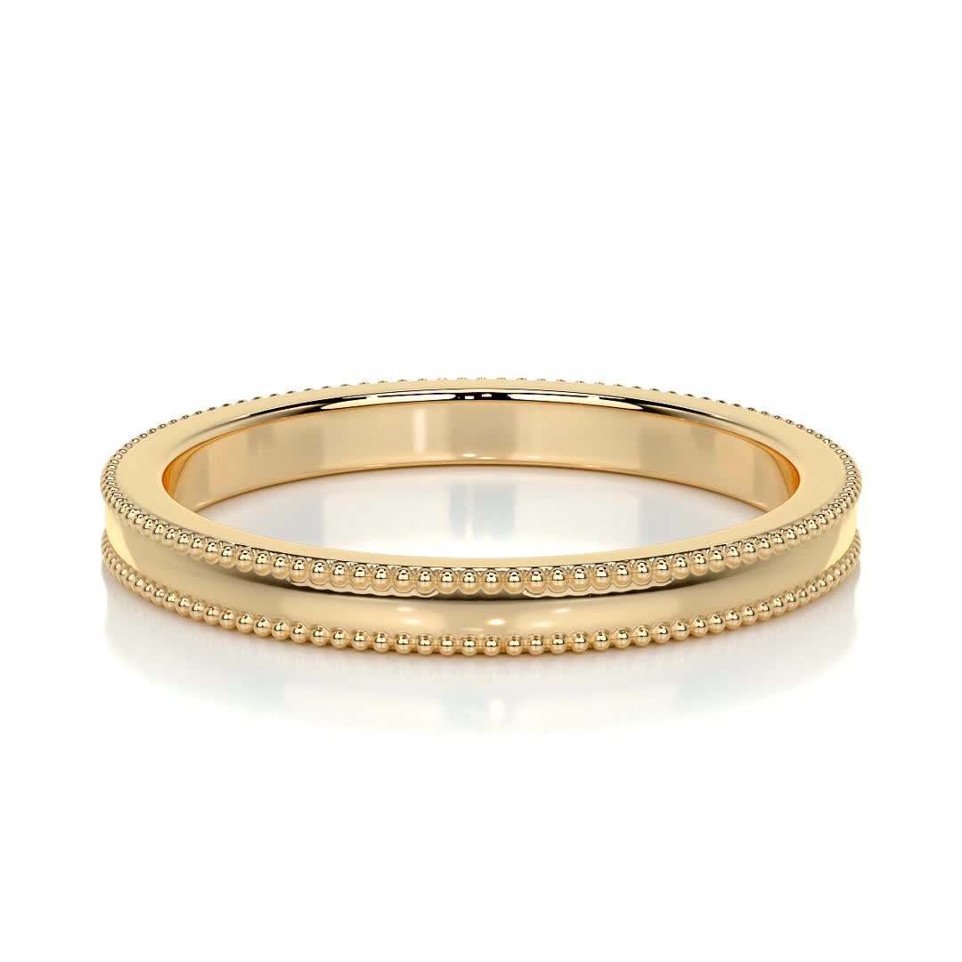 Sacha Wedding Band -18K Yellow Gold (RTS)