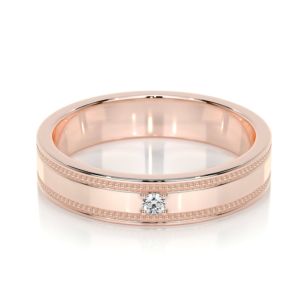 Sherry Lab Grown Diamond Wedding Ring   (0.02 Carat) -14K Rose Gold (RTS)