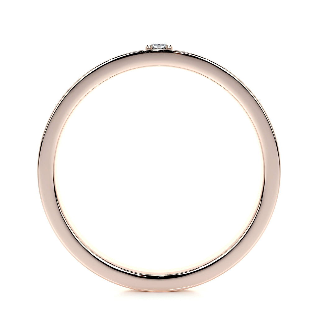 Sherry Lab Grown Diamond Wedding Ring   (0.02 Carat) -14K Rose Gold (RTS)