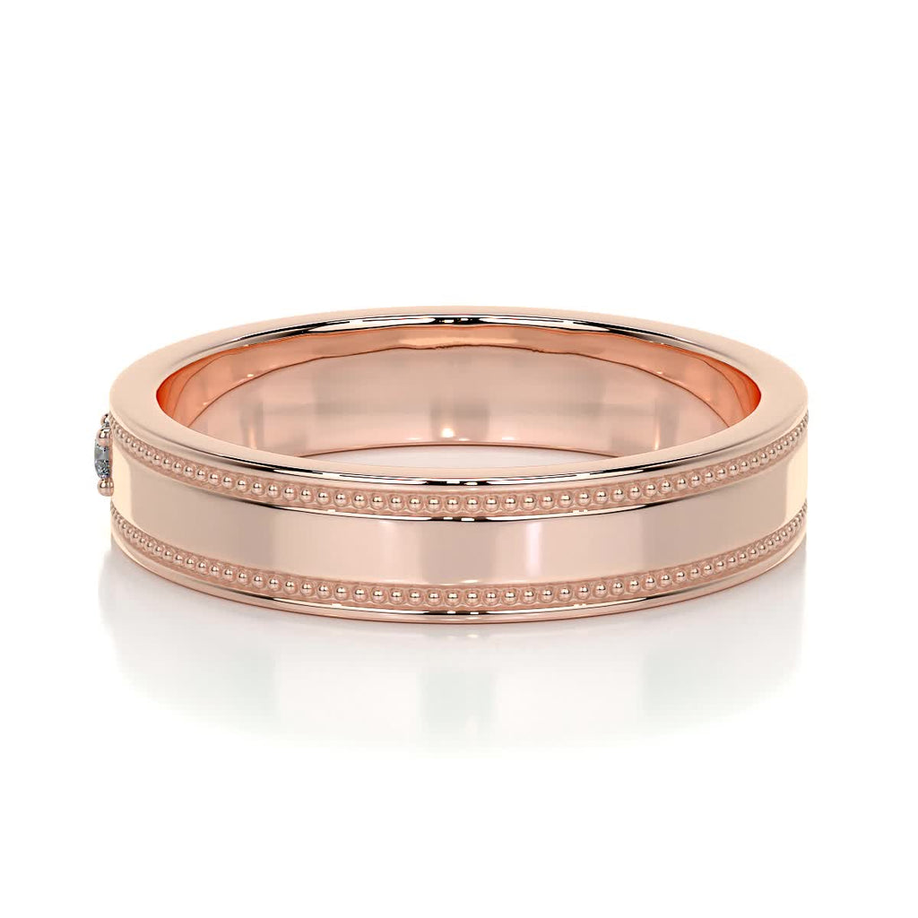 Sherry Lab Grown Diamond Wedding Ring   (0.02 Carat) -14K Rose Gold (RTS)