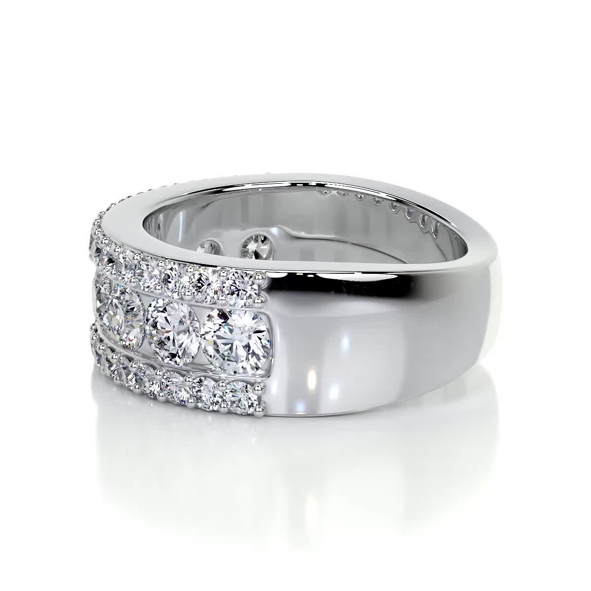 Nia Diamond Wedding Ring   (2 Carat) -Platinum (RTS)