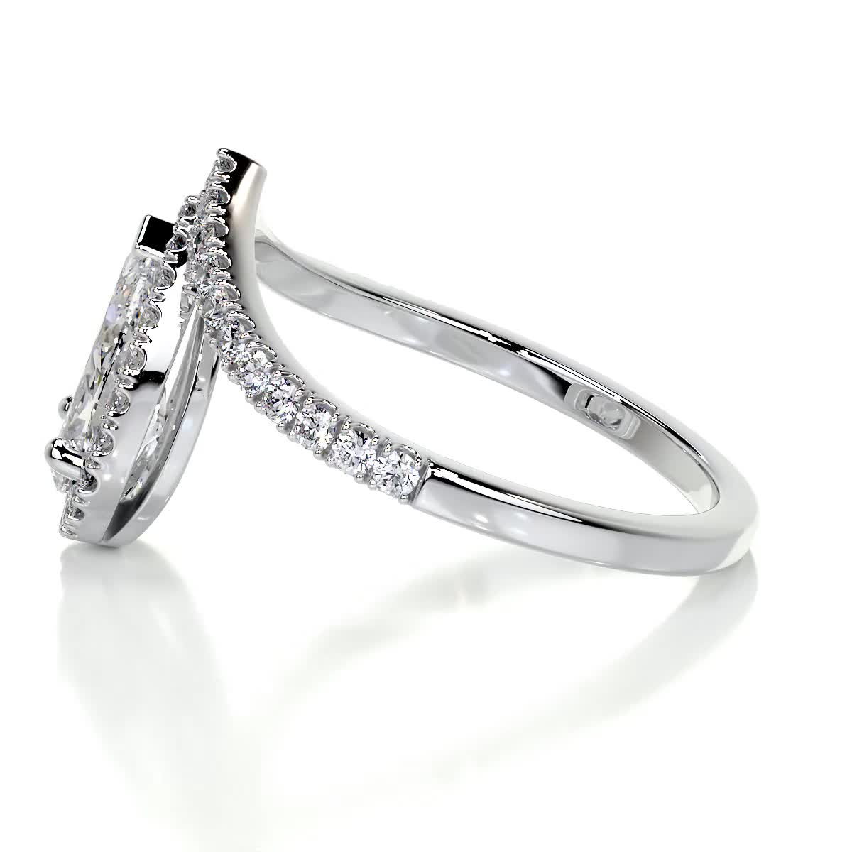 Miranda Diamond Engagement Ring -14K White Gold (RTS)