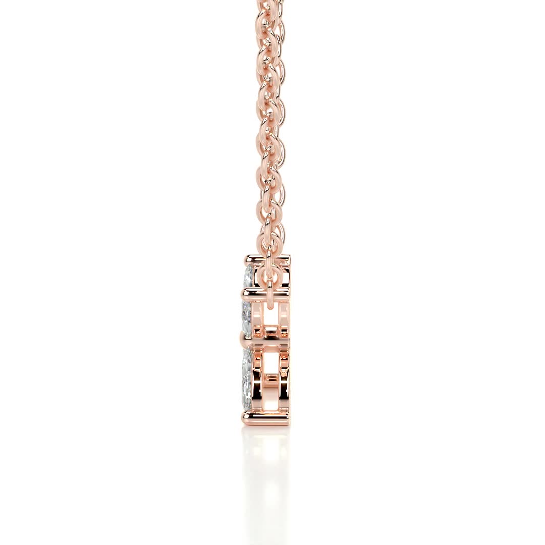 Michelle Lab Grown Diamond Pendant   (0.20 Carat) -14K Rose Gold (RTS)