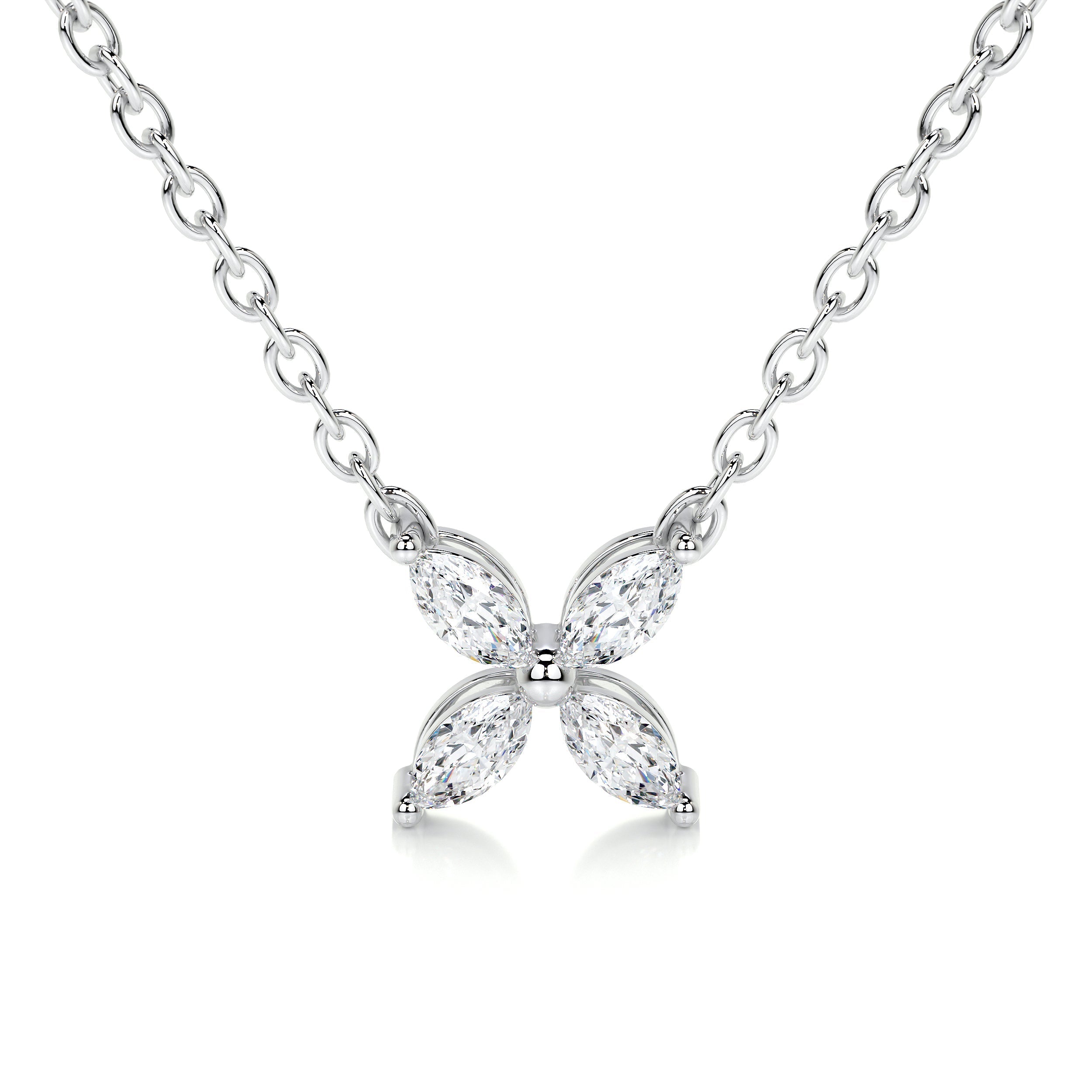 Michelle Diamond Pendant   (0.20 Carat) -18K White Gold (RTS)