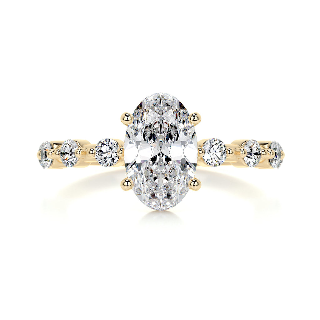 Bell Diamond Engagement Ring -18K Yellow Gold (RTS)