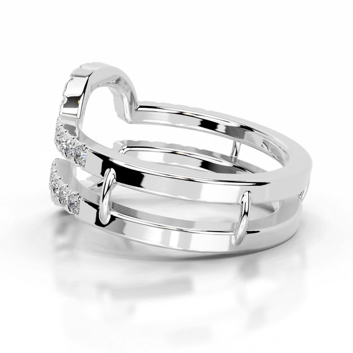 Yana Lab Grown Diamond Wedding Ring   (0.50 Carat) -14K White Gold (RTS)
