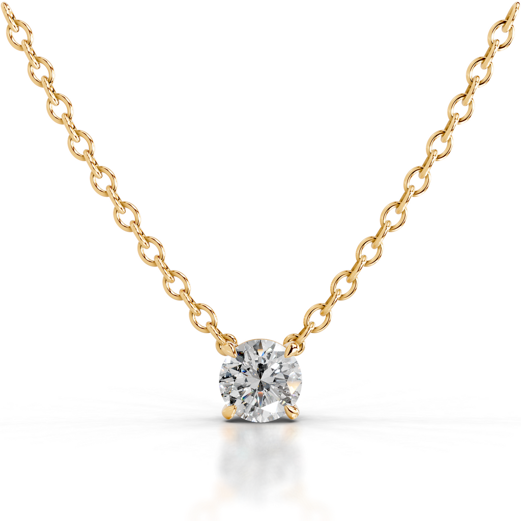 Mary Lab Grown Diamond Pendant   (2 Carat) -18K Yellow Gold (RTS)