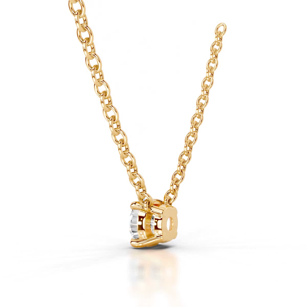 Mary Lab Grown Diamond Pendant   (2 Carat) -18K Yellow Gold (RTS)