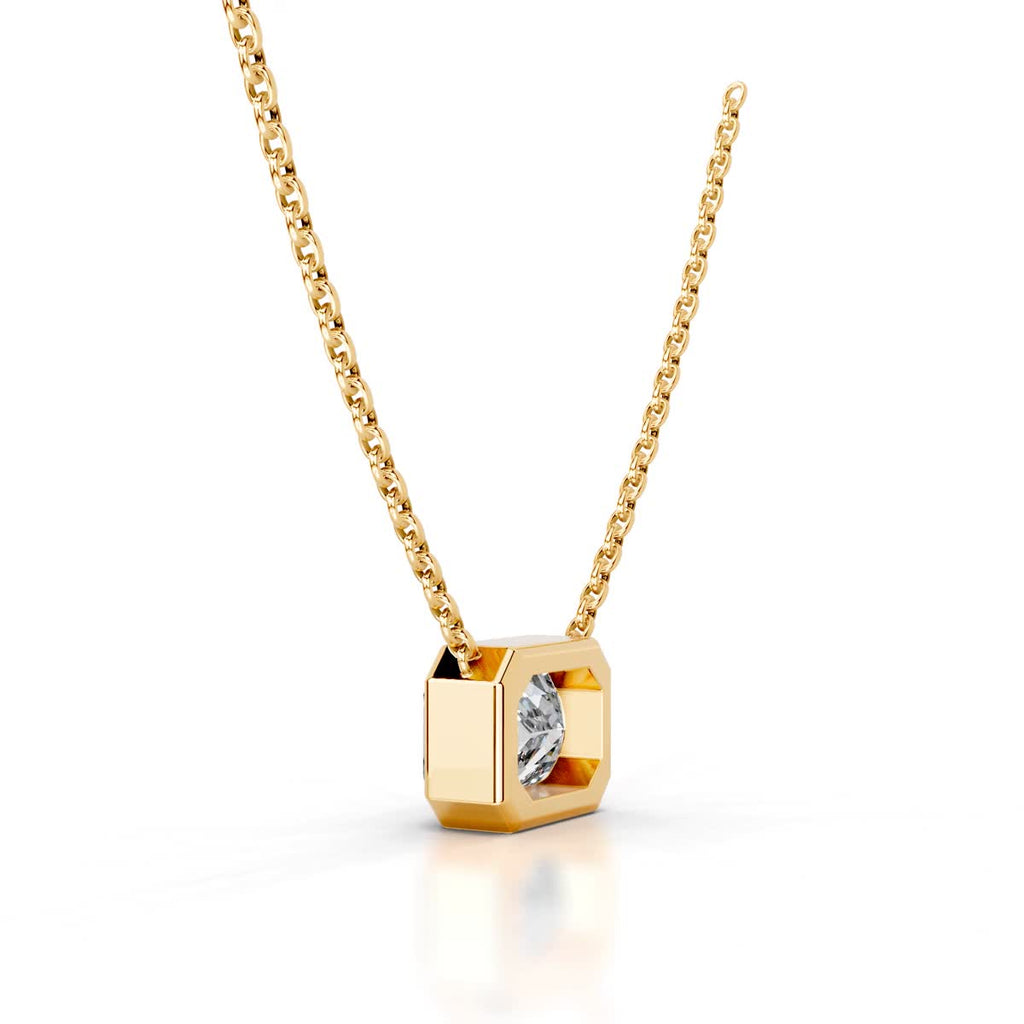 Etta Lab Grown Diamond Pendant  (2 Carat) -18K Yellow Gold (RTS)