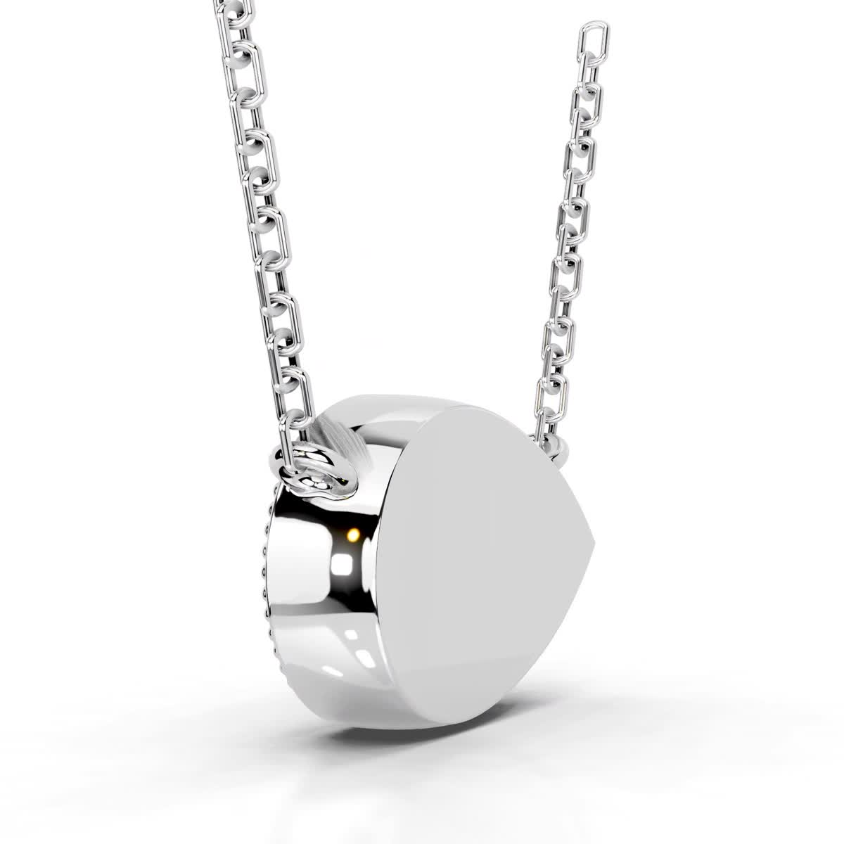Kanesha Lab Grown Diamond Pendant   (3.50 Carat) -14K White Gold (RTS)