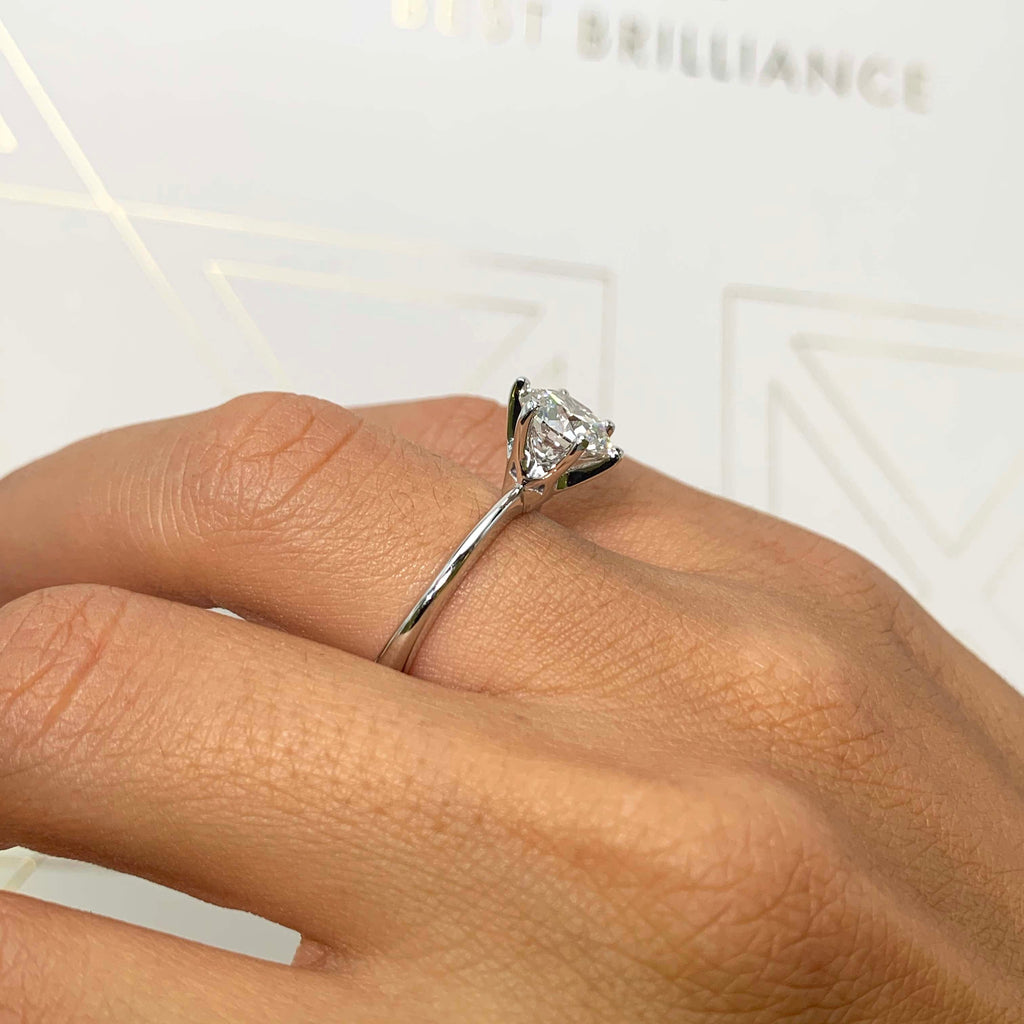 Samantha Diamond Engagement Ring -14K White Gold (RTS)
