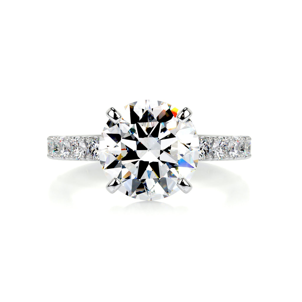 Alison Moissanite & Diamond Ring -Platinum (RTS) (RTS)