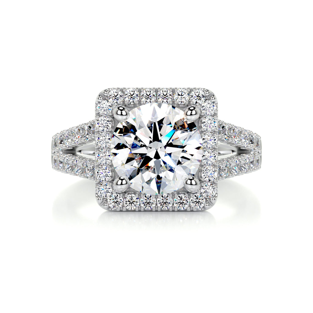 Addison Moissanite & Diamond Ring -14K White Gold (RTS)