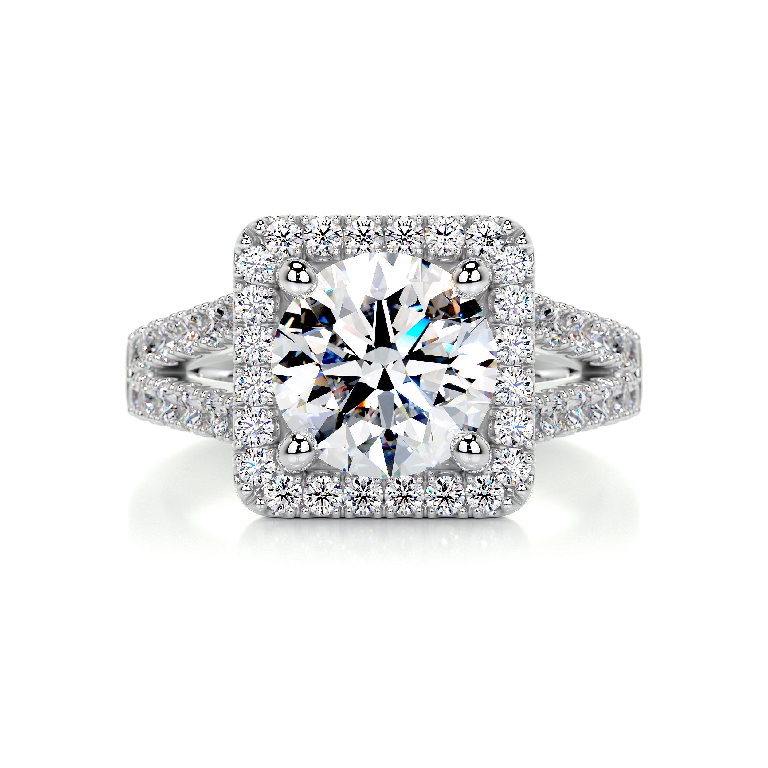 Addison Moissanite & Diamond Ring -14K White Gold (RTS)