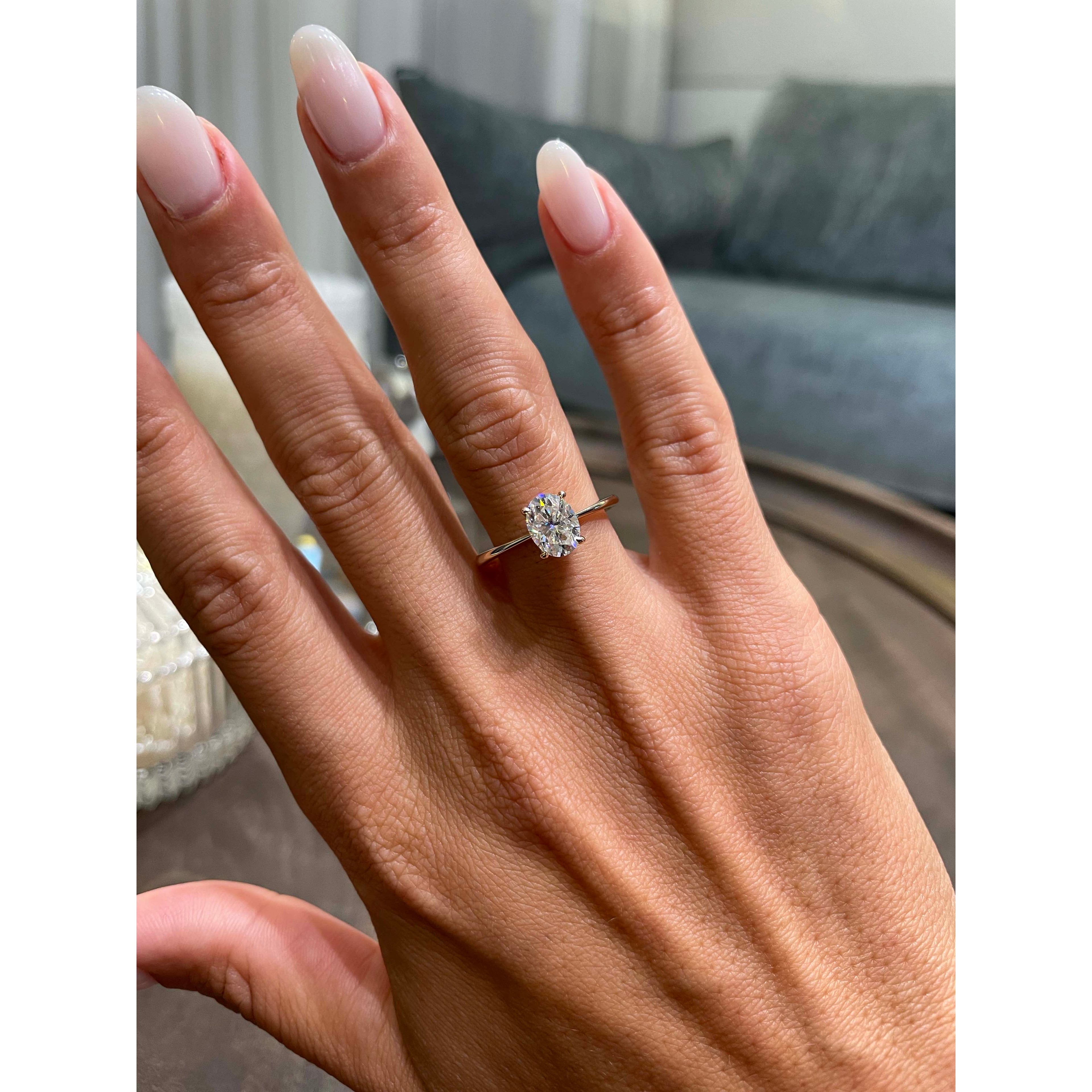 Julia Moissanite Ring -18K Yellow Gold (RTS)