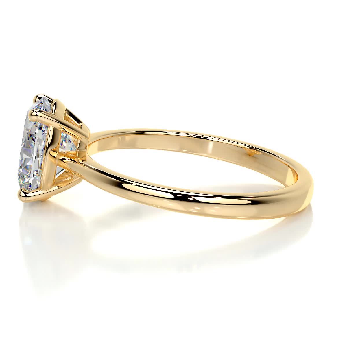 Julia Moissanite Ring -18K Yellow Gold (RTS)